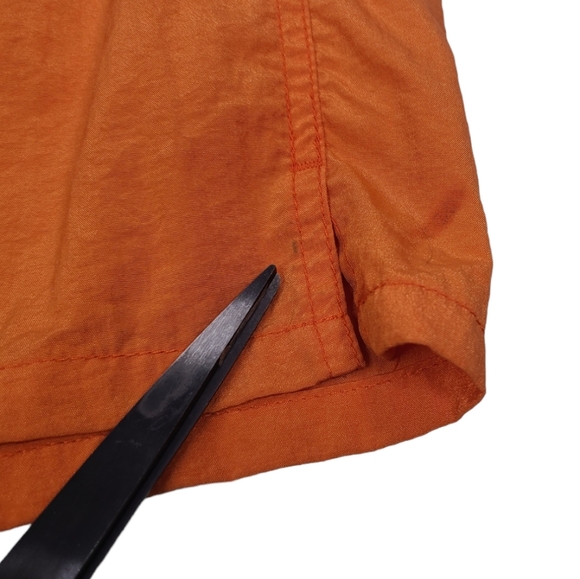 Vintage 90s Speedo Mesh Lined Swim Trunks Orange Nylon Men's Size Large - Picture 5 of 13